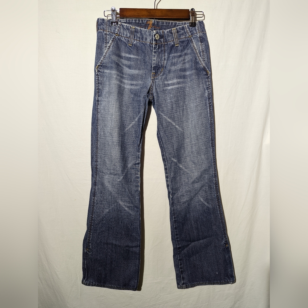 7FAMK Flare Jeans, Distressed Style